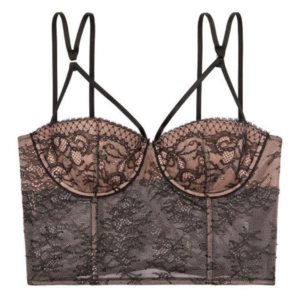 Victoria’s Secret Very Sexy Lightly Lined Bustier Corset Top Size 34DD NWOT